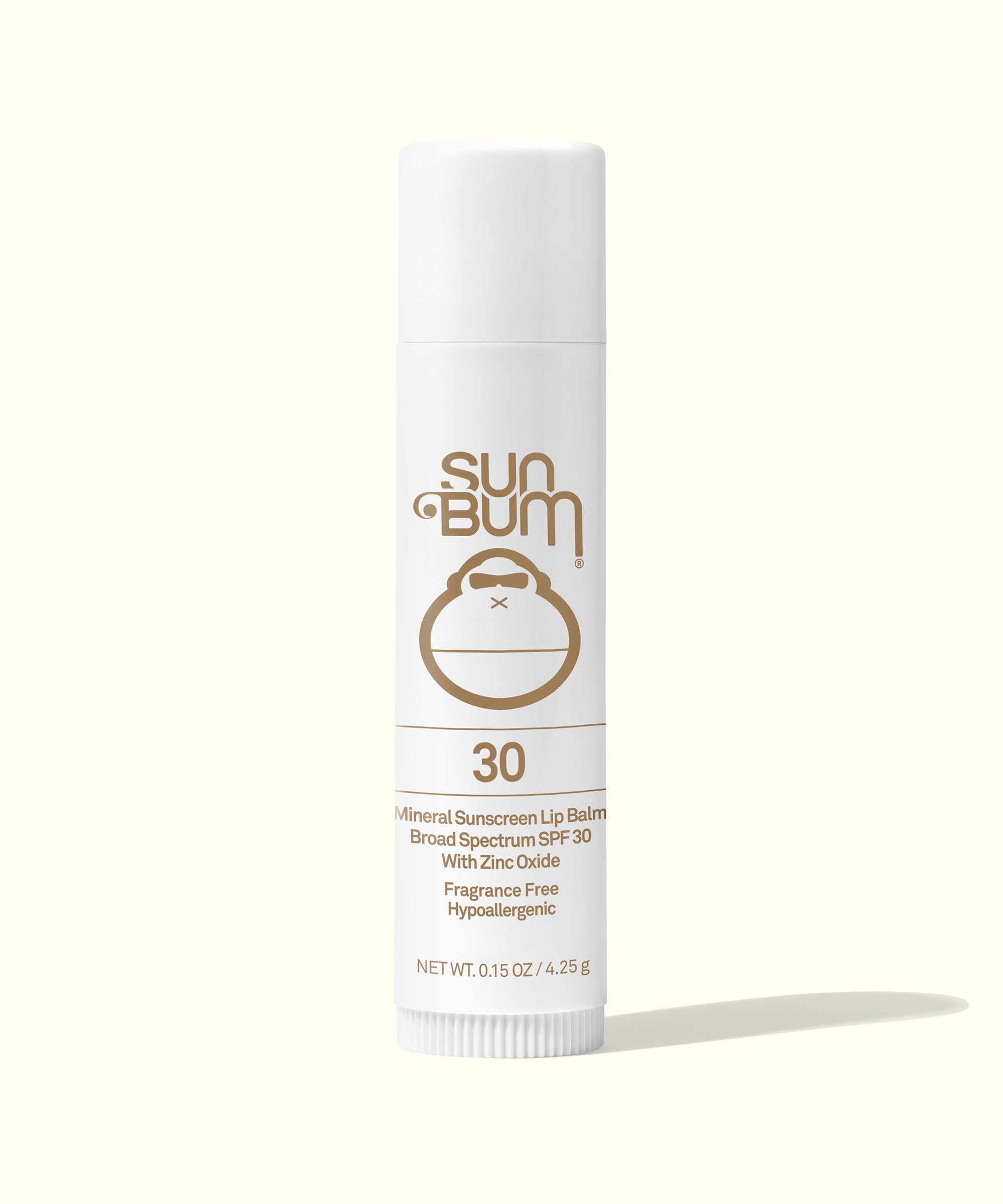 Mineral SPF 30 Sunscreen Lip Balm, fragrance-free, zinc-based protection for your lips from Sun Bum.